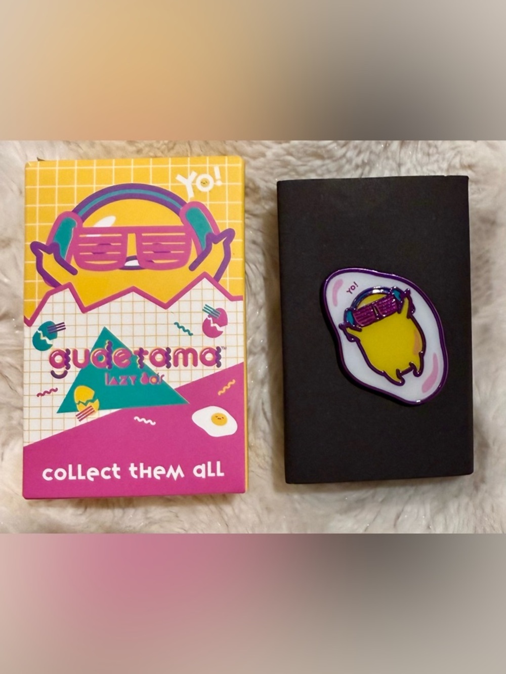 Gudetama Neon 80s Blind Box Enamel Pin